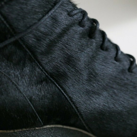 KG Kurt Geiger Black Cow Skin High Lace up boots - Picture 10 of 10